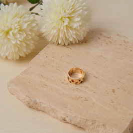 Heliophilia Silver Anillo de Metal Dorado ELKYP38031